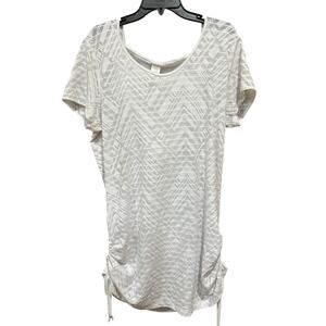 Dotti Swimwear Coverup Womens Size XL White Drawstring Sides Lightweight Top